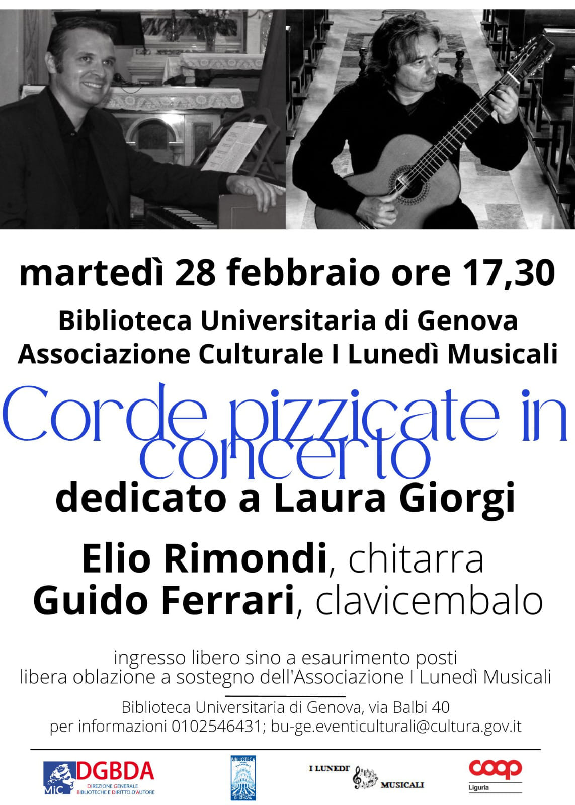 I Lunedi Musicali in Biblioteca Universitaria 2023