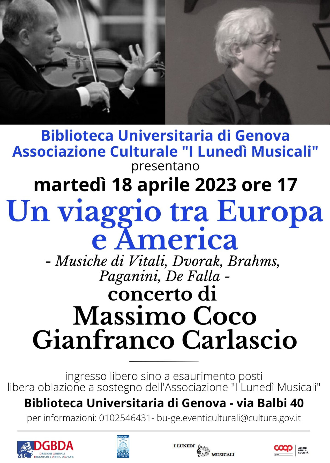 I Lunedi Musicali in Biblioteca Universitaria 2023